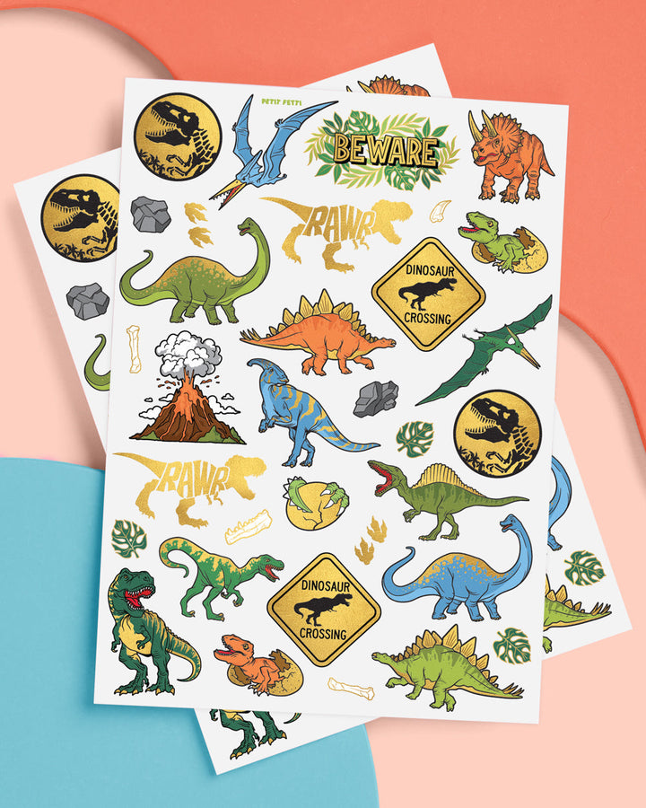 Dino-mite Tats - 44 foil temporary tattoos
