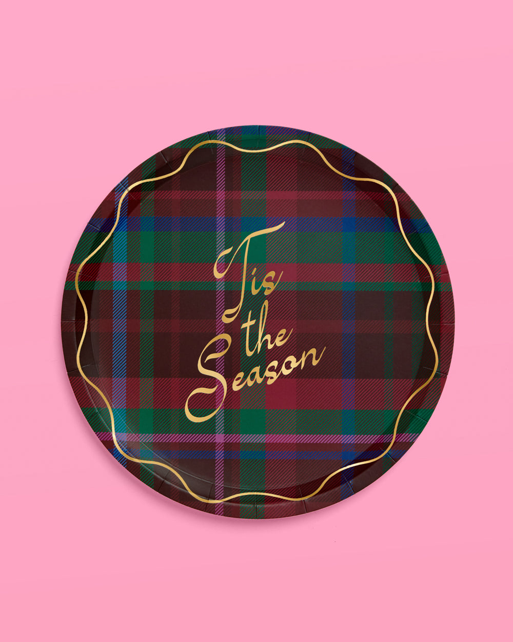Tis the Season Plate Set - 32 paper plates, 2 sizes
