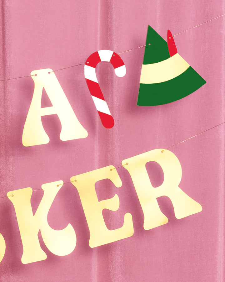 Son of a Nutcracker Banner - gold foil banner