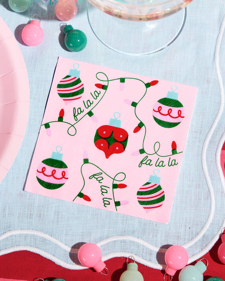 Deck the Halls Napkins - 25 square napkins