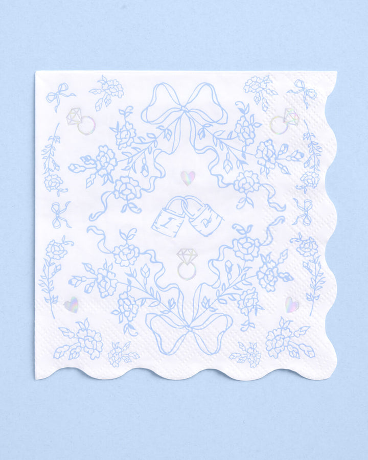 Something Blue Napkins - 25 printed napkins