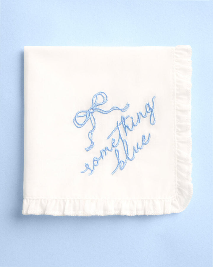 Something Blue Hanky - embroidered handkerchief