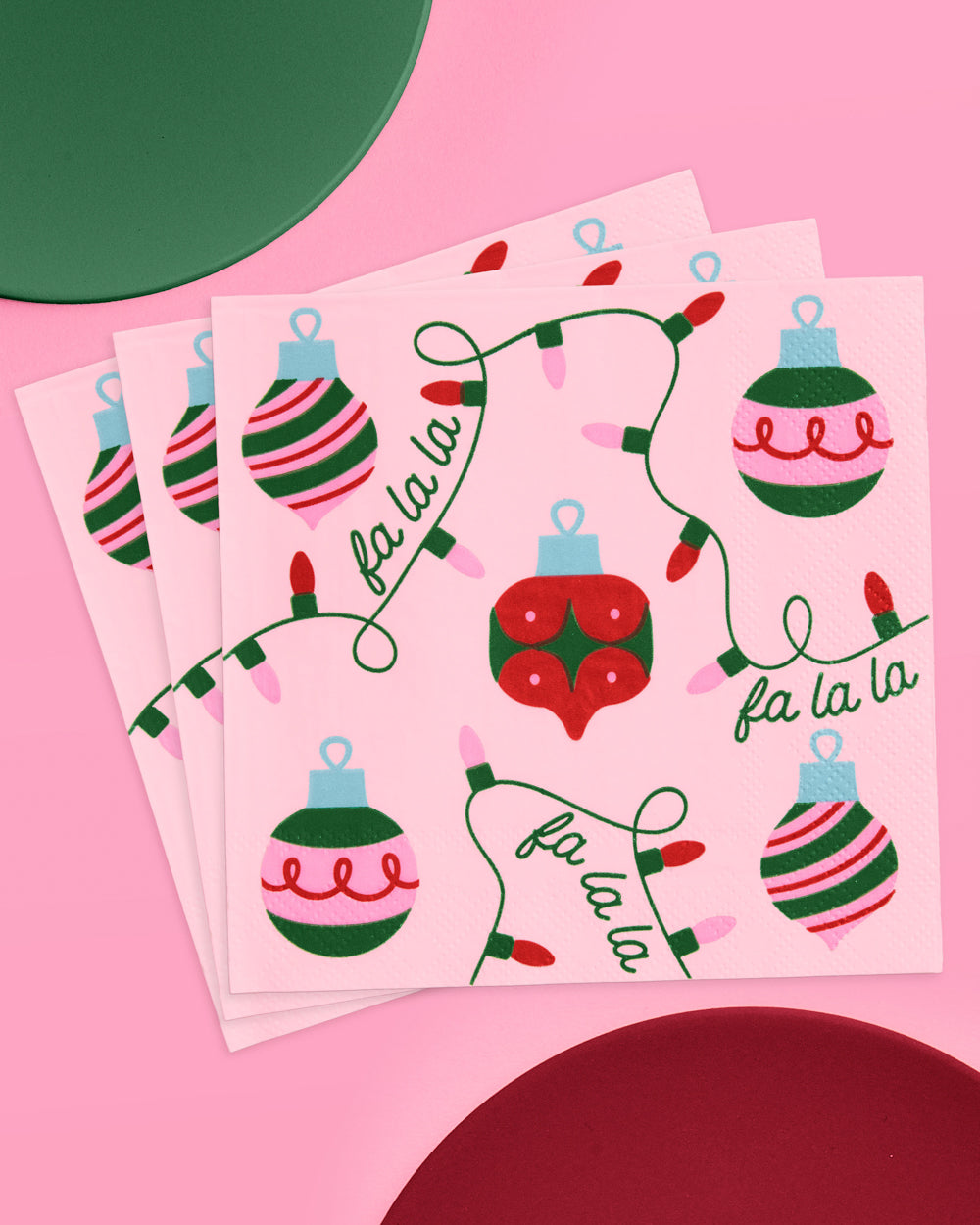 Deck the Halls Napkins - 25 square napkins